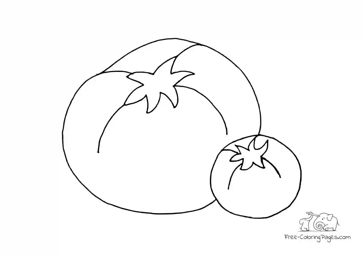 Coloring Page 2 tomatoes