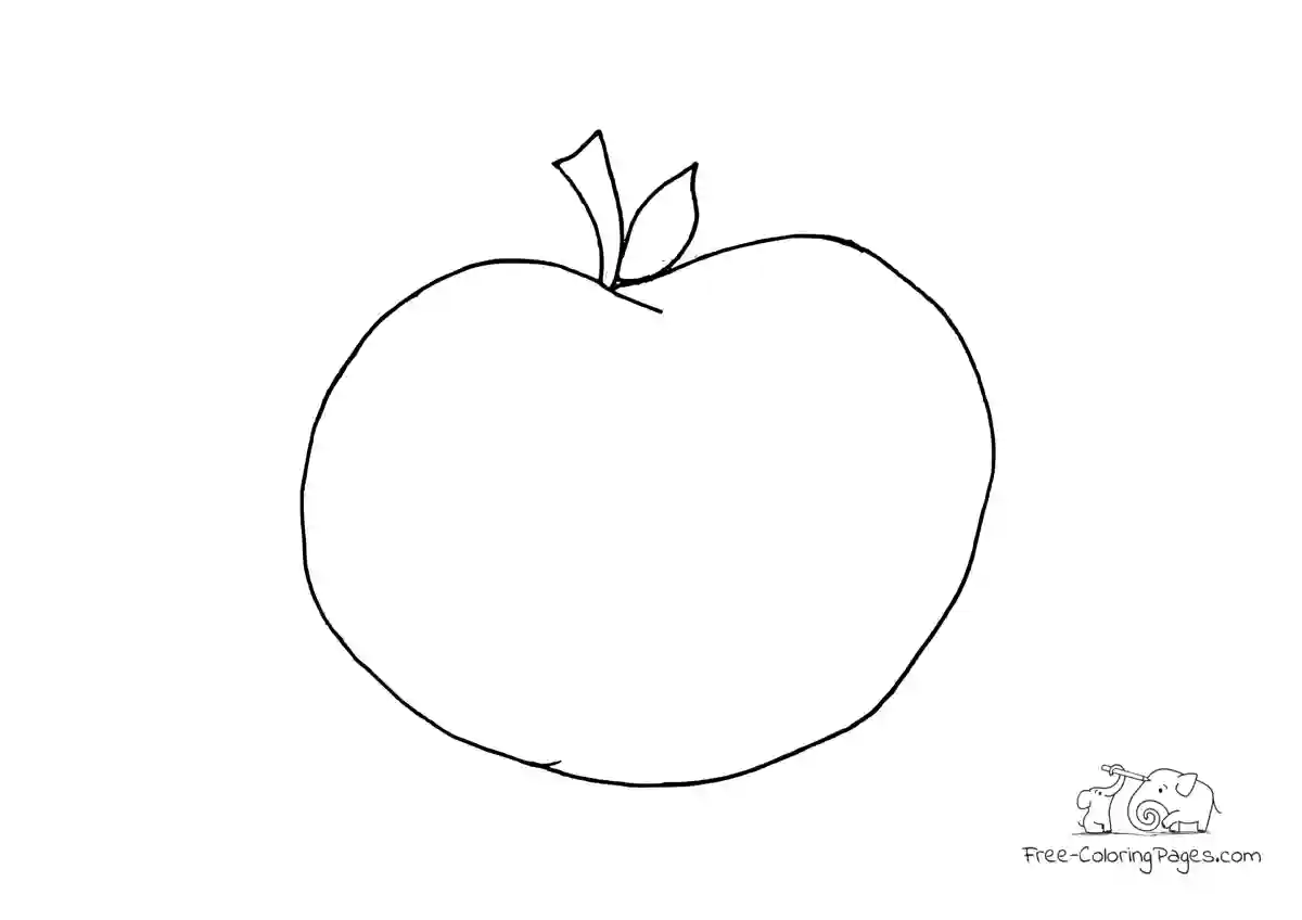 Coloring Page Apple