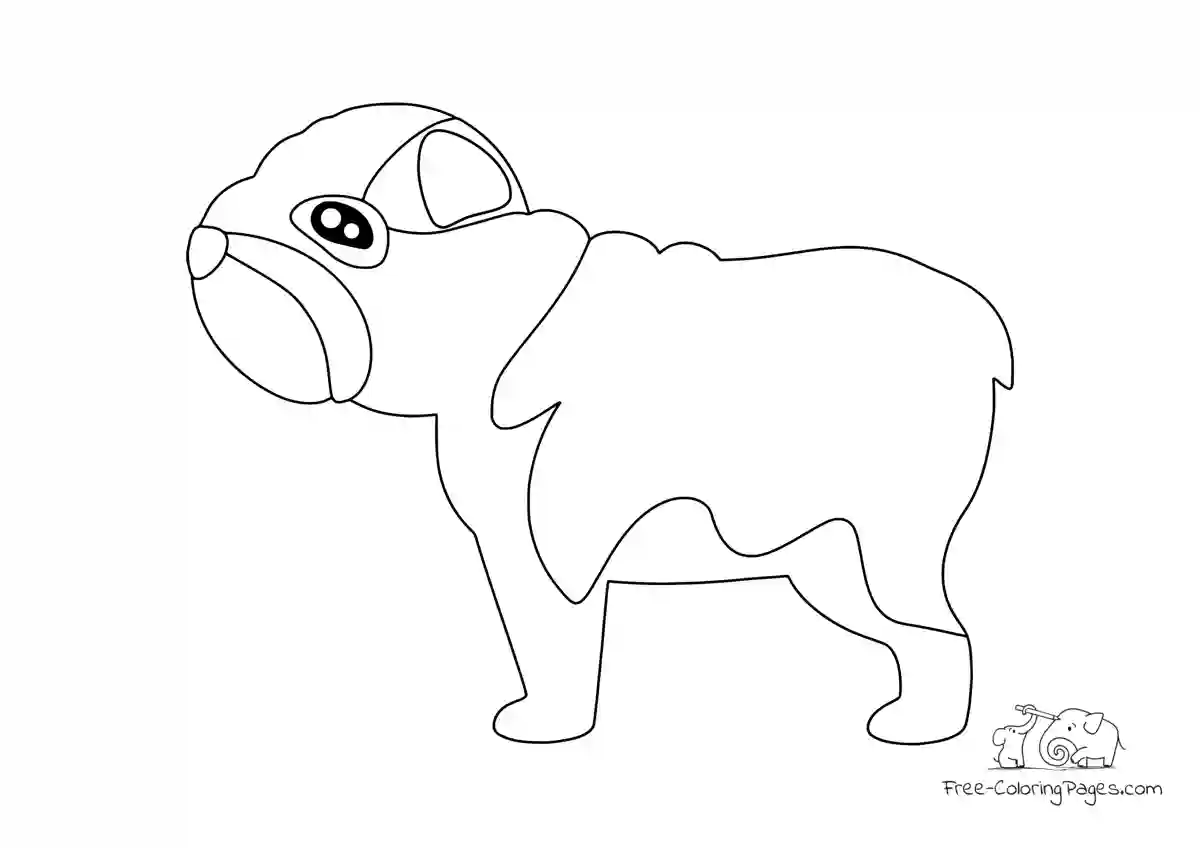 Ausmalbild Bulldog