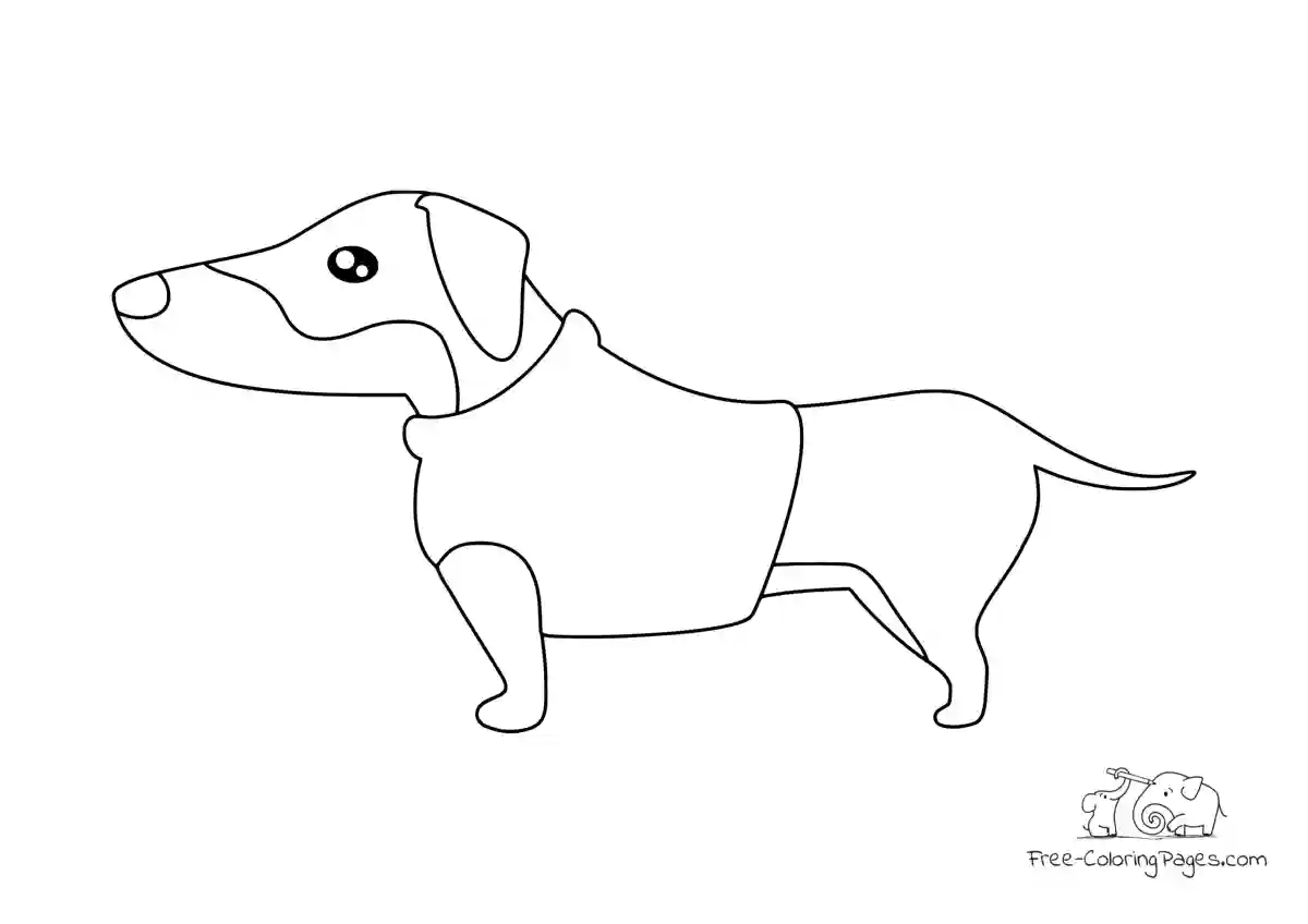 Ausmalbild Dachshund