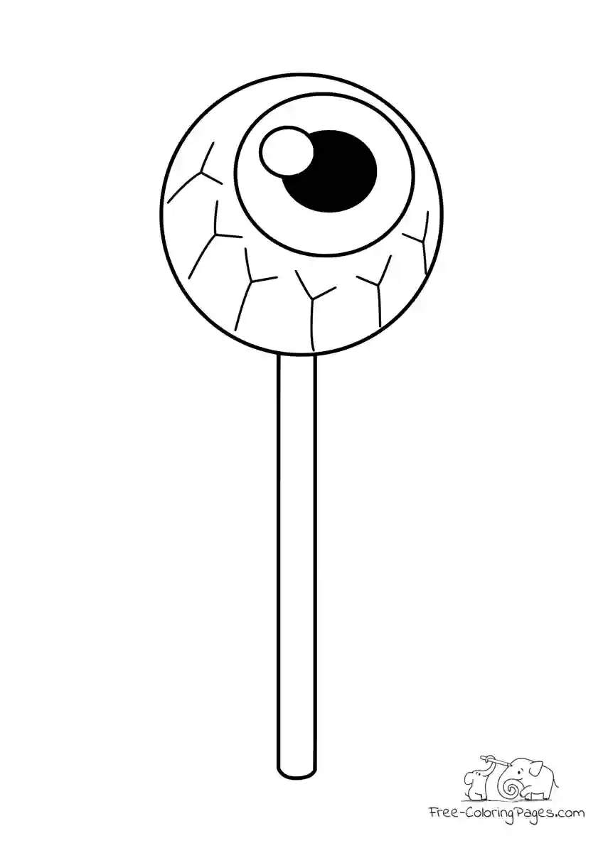 Ausmalbild Eye Lollipop