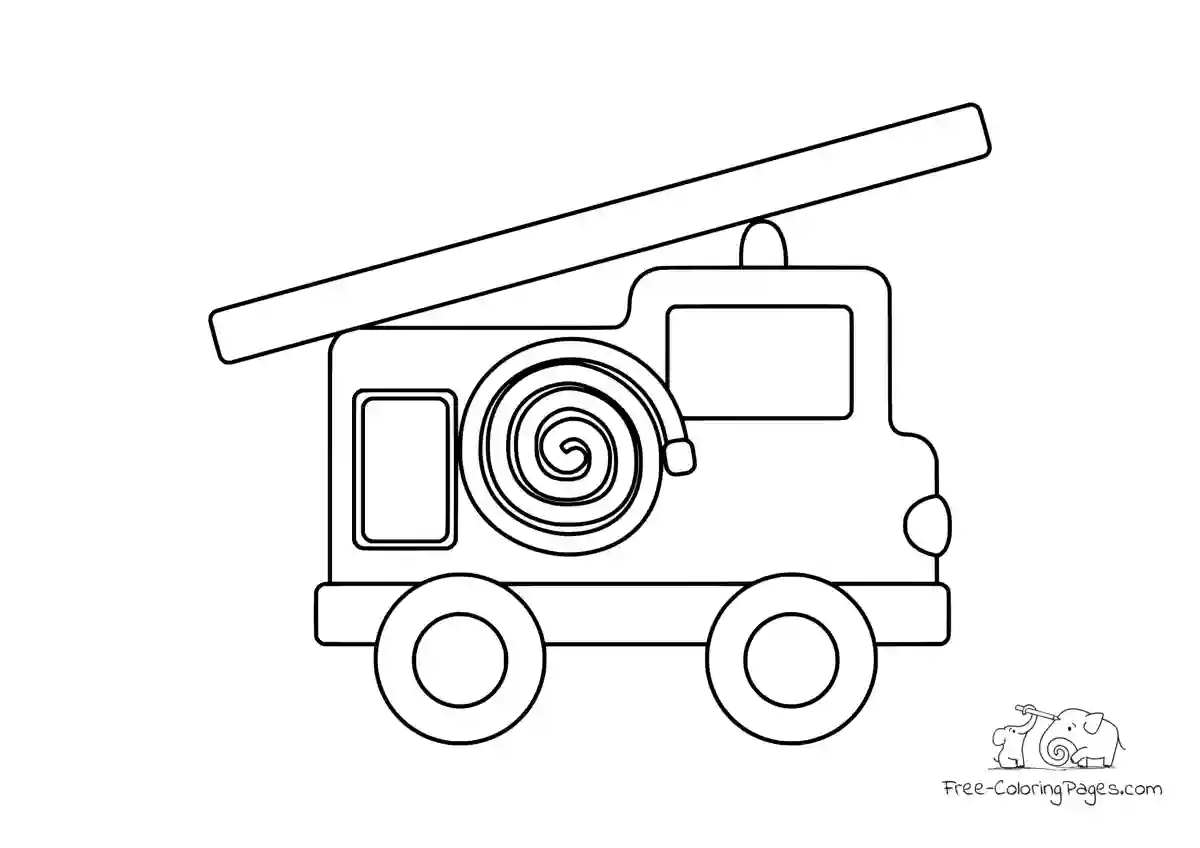Ausmalbild Fire Engine
