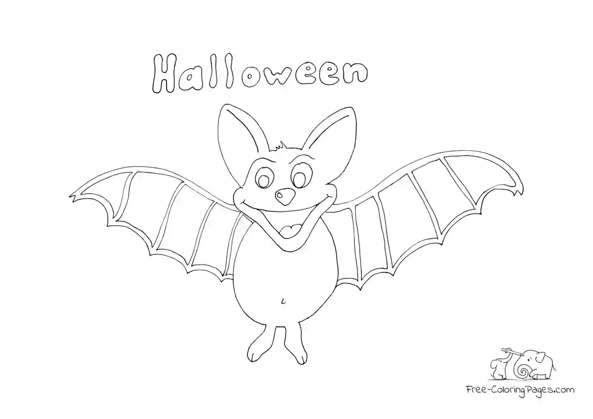 Coloring Page Halloween bat