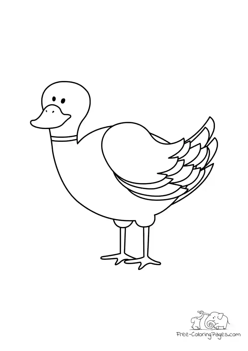 Ausmalbild Happy Duck