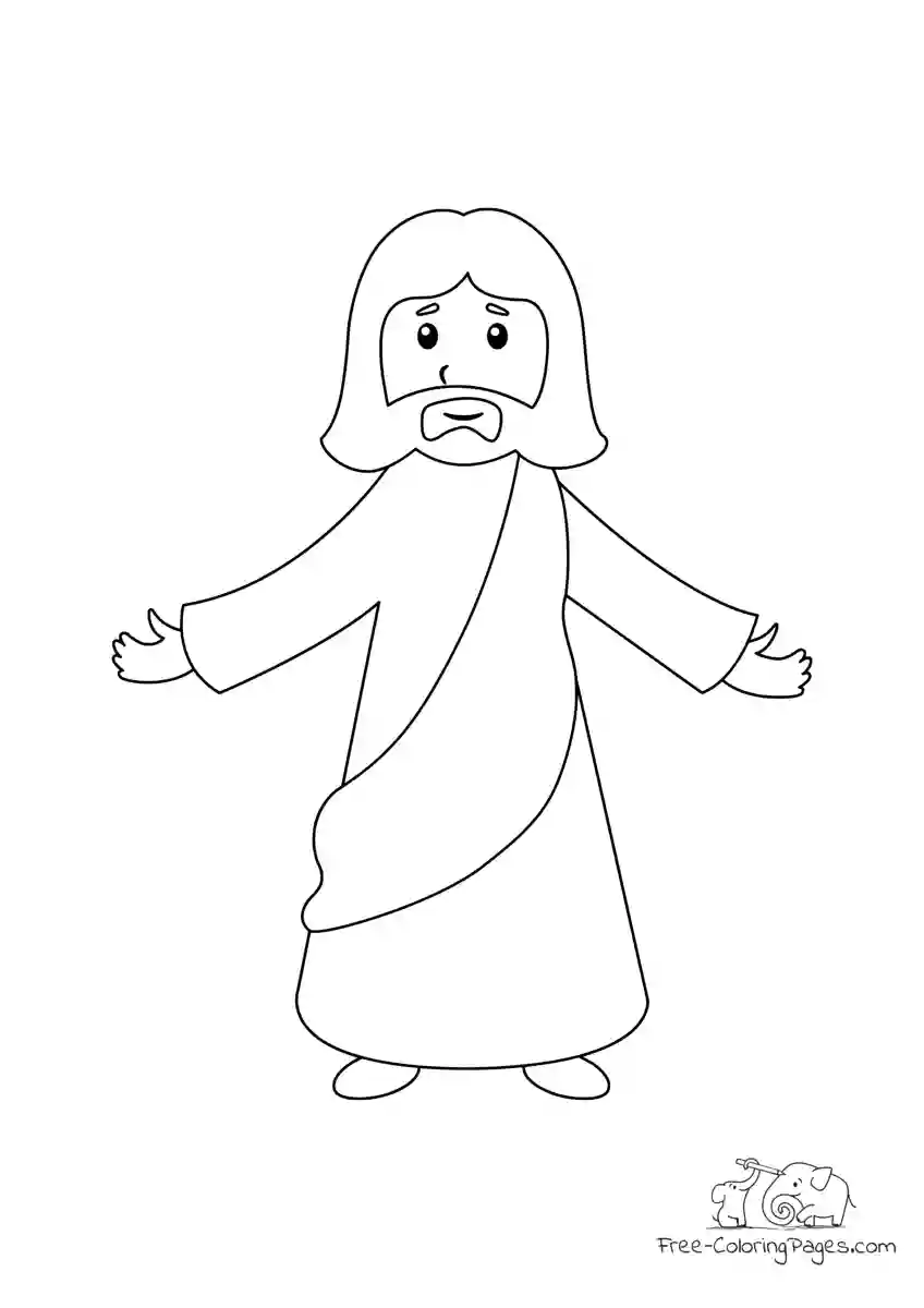 Ausmalbild Jesus
