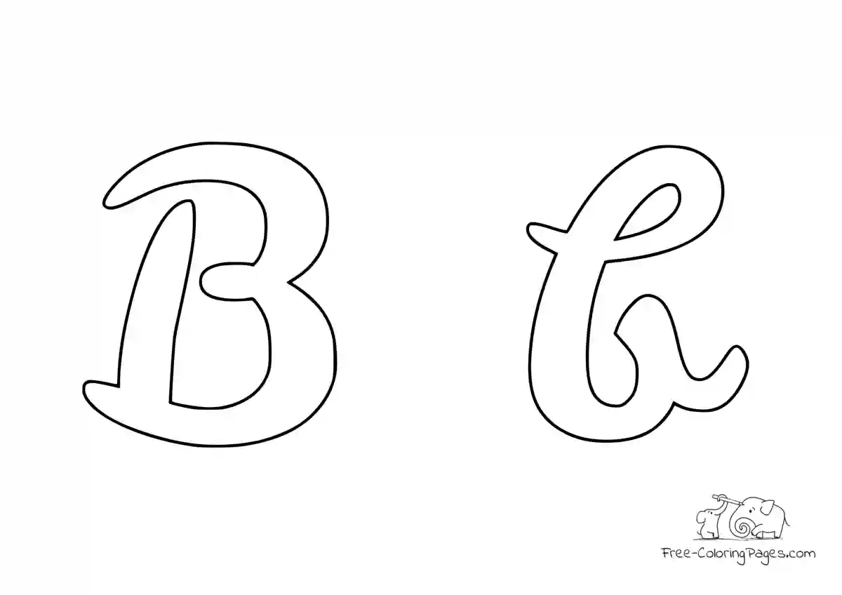 Coloring Page Letter - capital and small B
