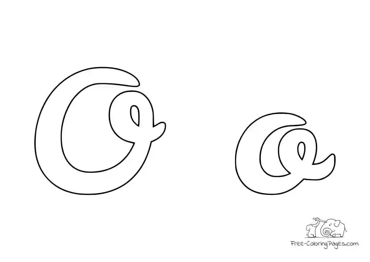 Coloring Page Letter - capital and small O