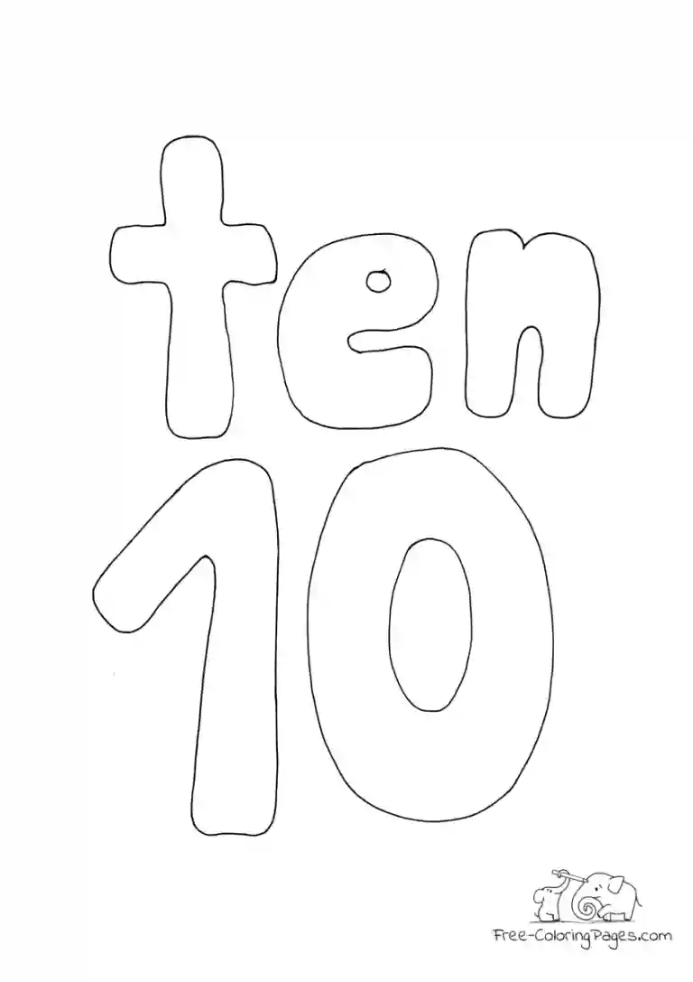 Coloring Page Number 10 Free Coloring Pages