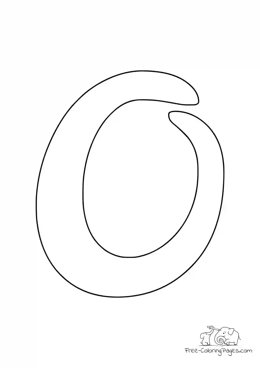 Coloring Page Number digit 0