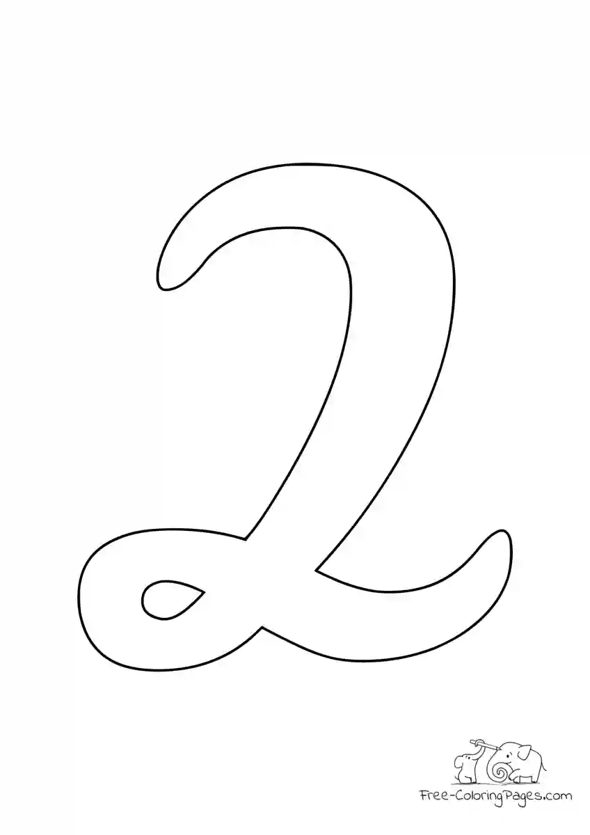 Coloring Page Number digit 2