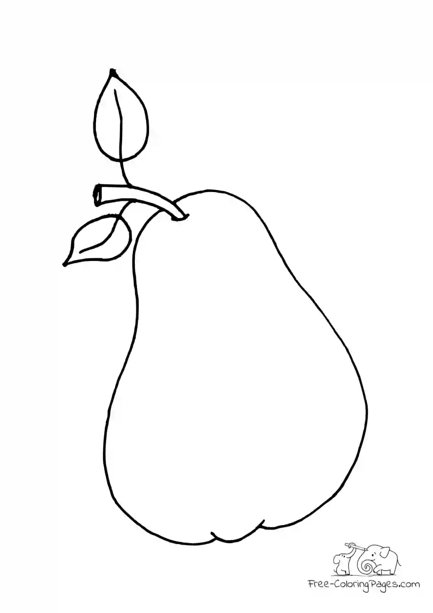 Coloring Page Pear