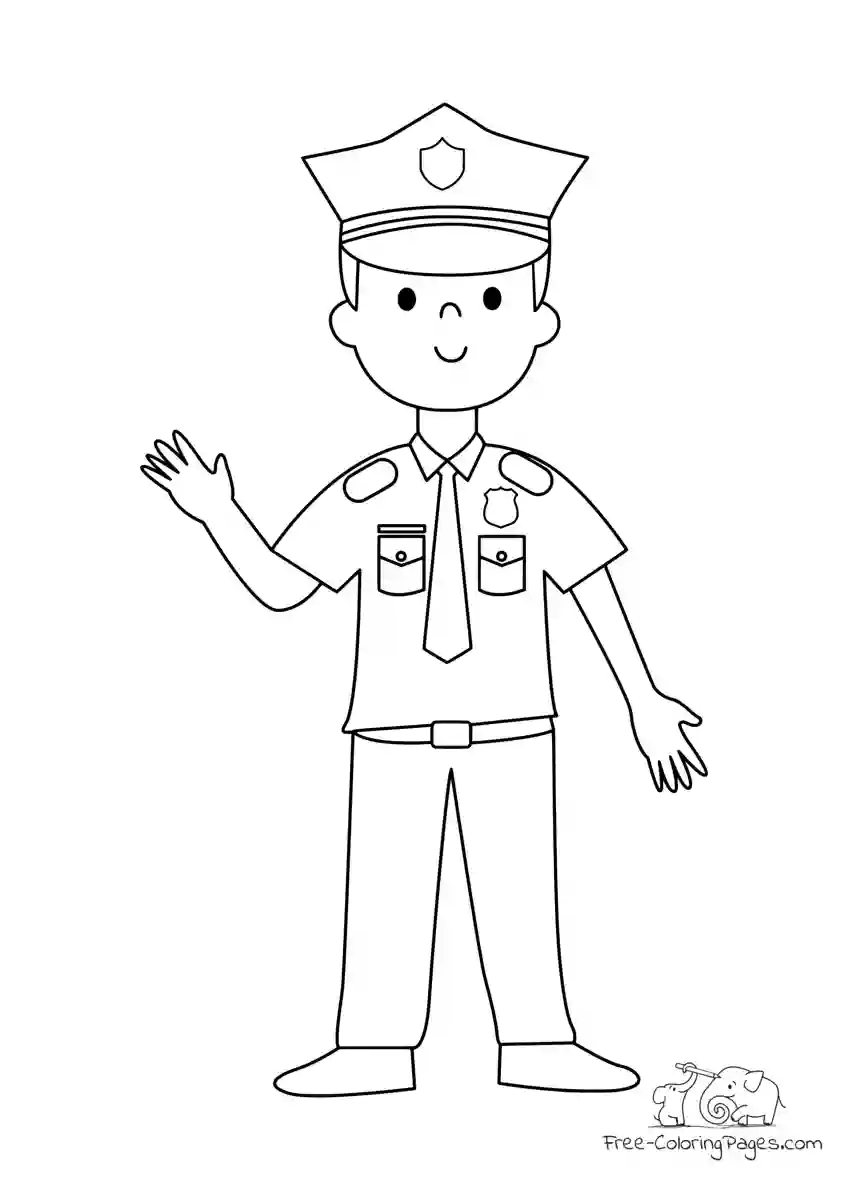 Ausmalbild Police