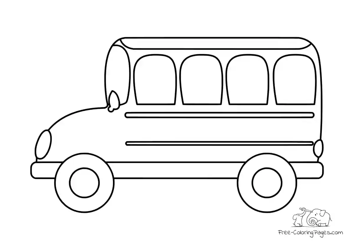 Ausmalbild School bus