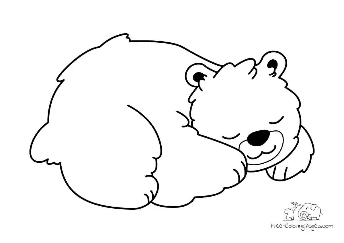 Coloring Page Sleeping Bear Free Coloring Pages