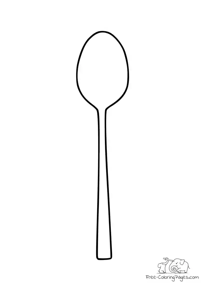 Coloring Page Soup spoon