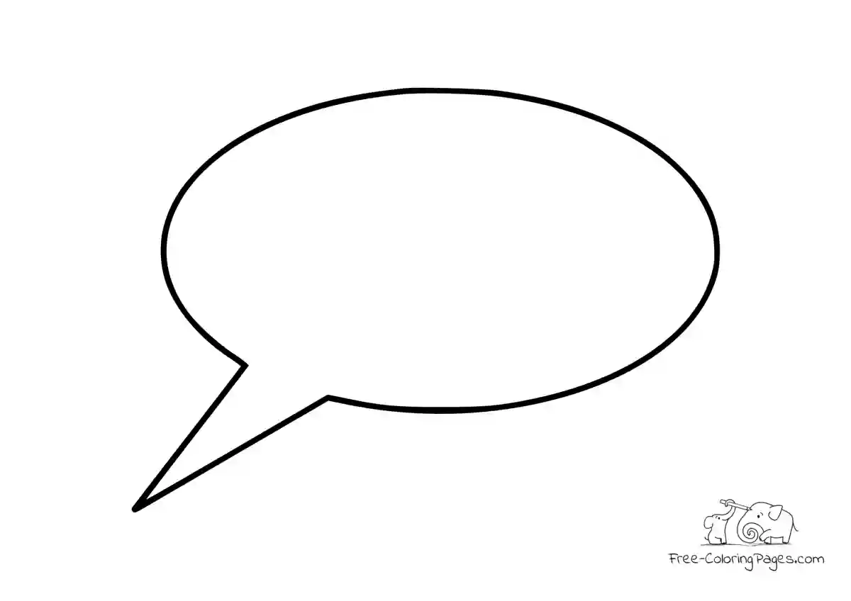 Coloring Page Speech bubble oval