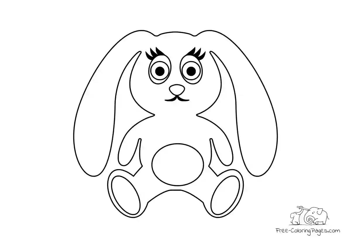 Ausmalbild Stuffed Bunny