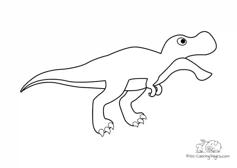 Coloring Page T Rex dinosaur - T Rex Dinosaur 768x543 