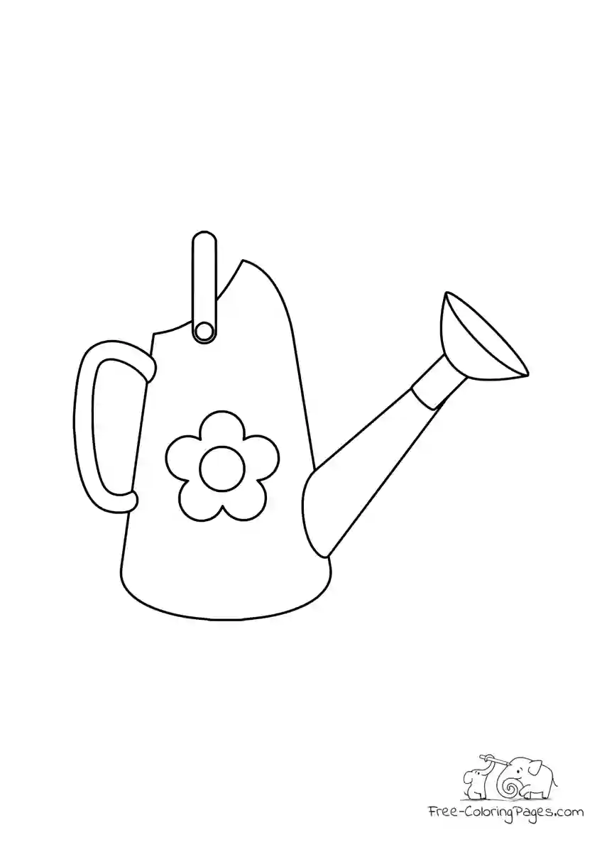 Ausmalbild Watering Can