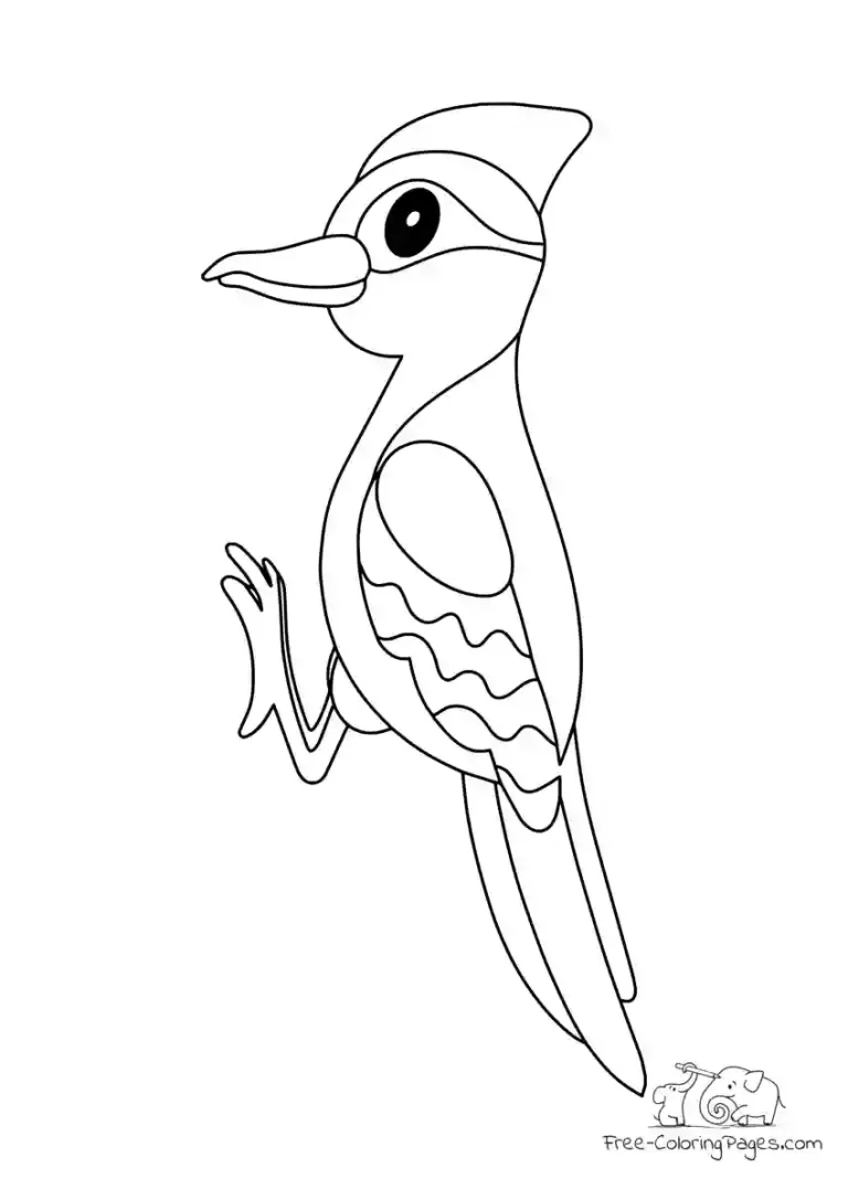 Coloring Page Woodpecker - Free Coloring Pages