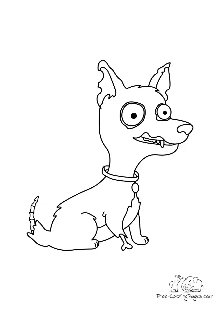 Ausmalbild Zombie Dog